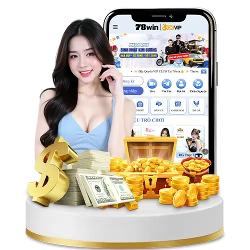 Game Bắn Cá Thần Tài với hình ảnh tiền vàng và các biểu tượng may mắn